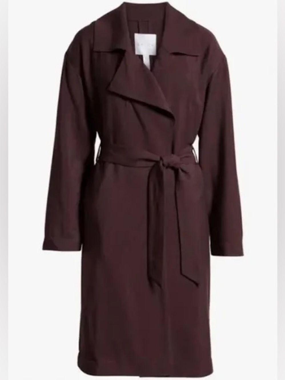 Leith Trench Coat (Size S) Deep Plum